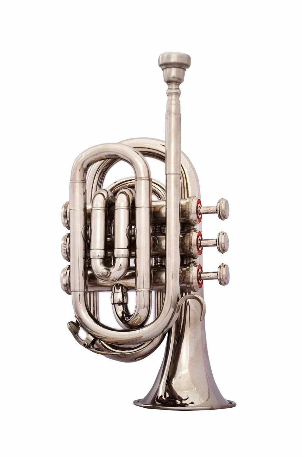 Antique beautiful brass nickel finish pocket trumpet gift for him