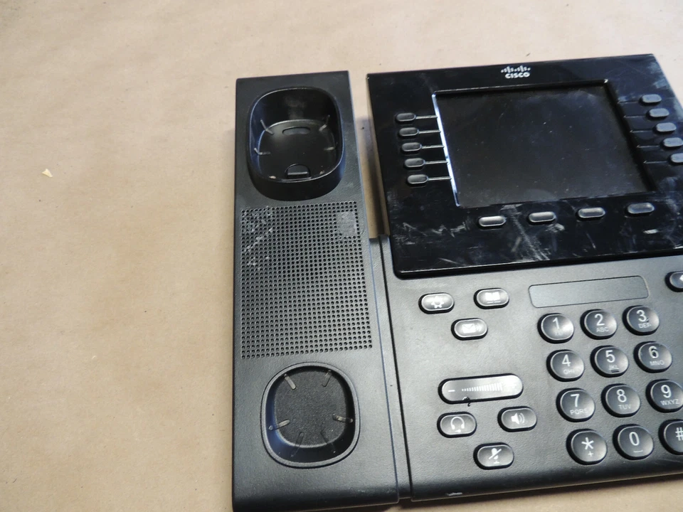 Cisco CP-8961 10-Line Unified IP VoIP Black Office Phone CP-8961-C-K9 BASE ONLY - Image 4 of 4