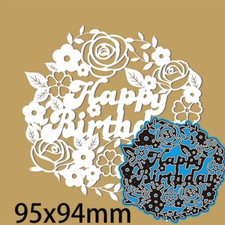 Happy Birthday Metal Cutting Dies Scrapbooking Paper Crafts Embossing Stencils