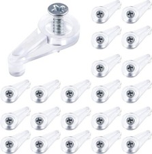 50X Glass Retainer Clips Kit with Screw Cabinet Door Window For 4-5mm Glass N863