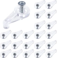 50X Glass Retainer Clips Kit with Screw Cabinet Door Window For 4-5mm Glass N863