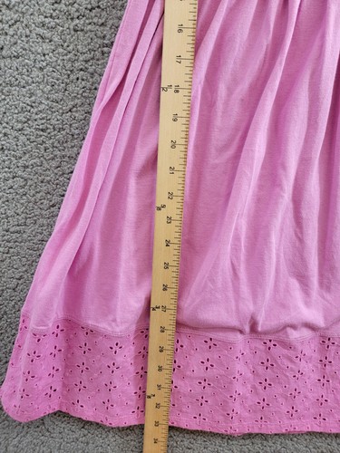 Splendid Smocked Eyelet Dress Girls' 12 Sherbert Solid Square Neck Pullover - Picture 7 of 15