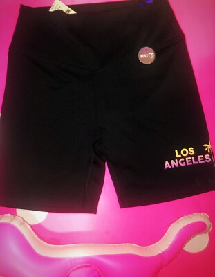 Short de vélo taille haute VICTORIA'S SECRET ROSE XS S M Miami LA