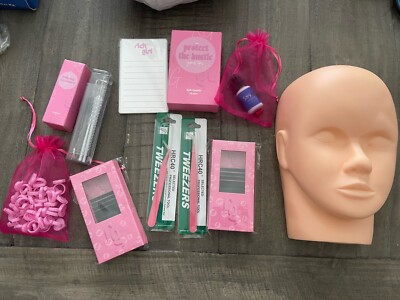 Rich Girl Lash Starter Kit Eyelash Extension Makeup Practice Set & Training Head