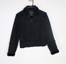 Harold’s Black Faux Fur Lined Zip Up Jacket Xs