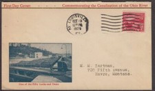 1929 Ohio River Canalization 681-18 C. E. Nickles cachet Louisville KY