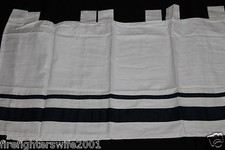 Sweet JoJo Designs Navy White Hotel Window Valance Tab Top nursery 54x15 new