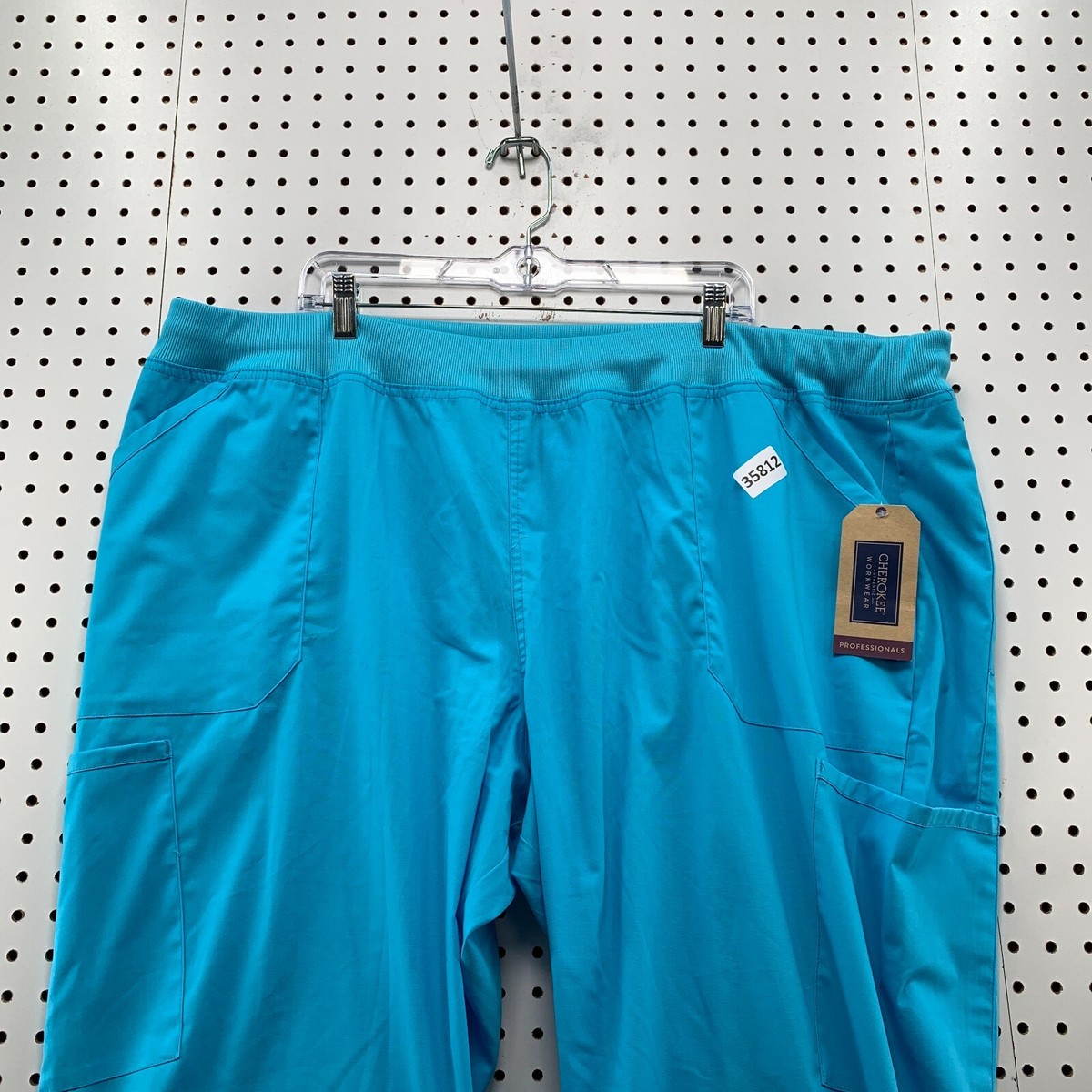 ko NEW Cherokee Workwear Scrubs Mens 4XL Sky Blue Medical Office