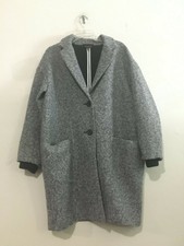 Topshop Size 8-10 Tweed Gray Formal Winter Coat Jacket Women Style Front Pocket