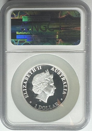 2011 P Australia $1 High Relief Silver 1oz Proof Kangaroo NGC PF 69 Ultra Cameo - Picture 2 of 4