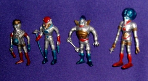 Colorforms Mini Outer Space Men (1980s Repro) Colossus Orbitron Xodiac Elektron - Picture 3 of 3