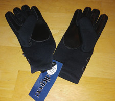PEDIGREE LADIES BLACK ONE SIZE LIGHTWEIGHT FLEECE LINED GLOVES-NWT-NICE