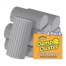 Scrub Daddy Damp Duster Dusting Sponges (8 Count) - Dust Remover for Household C