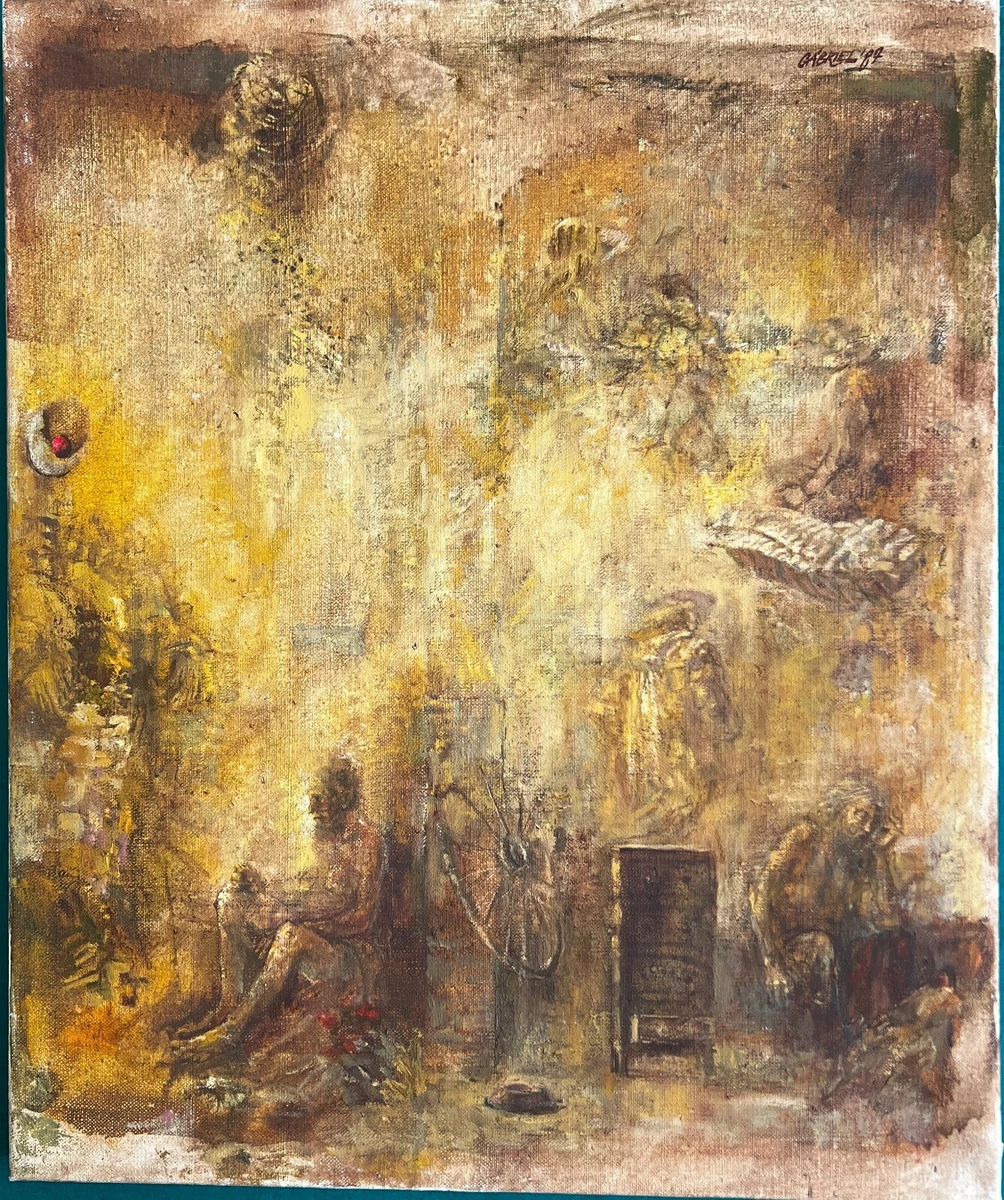 Gabriel Jozsef , Hungría , oil painting , with label of gallery