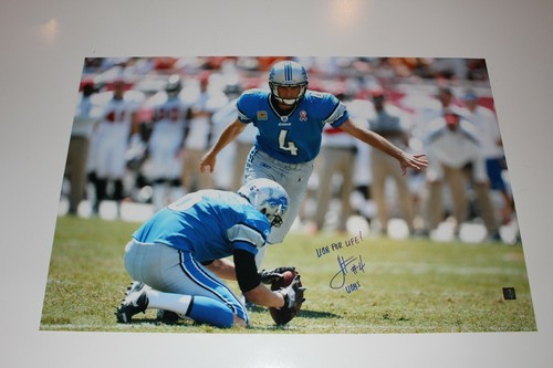 JASON HANSON SIGNIERT DETROIT LÖWEN 30X20 FOTO LÖWE FÜRS LEBEN INSCHRIFT - Bild 1 von 2