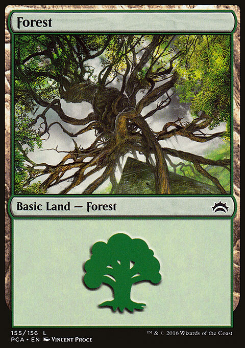 MTG Magic the Gathering Forest (155/175) Planechase Anthology LP