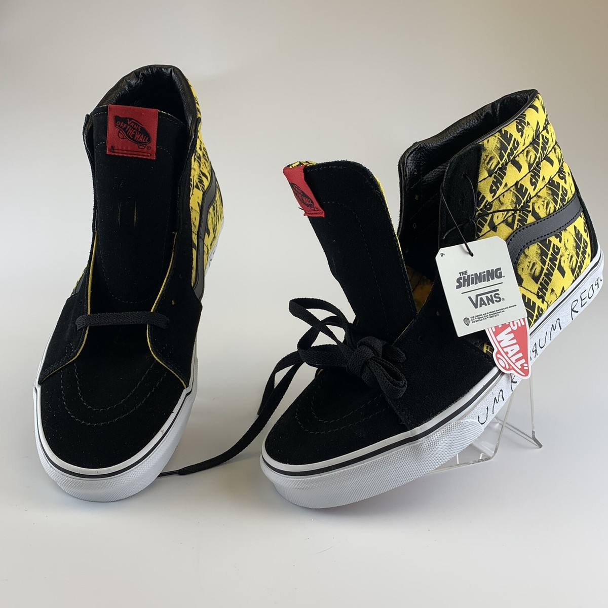 Vans X The Shining Classic Sk8-Hi Yellow Skate Shoe Mens Size 8.5