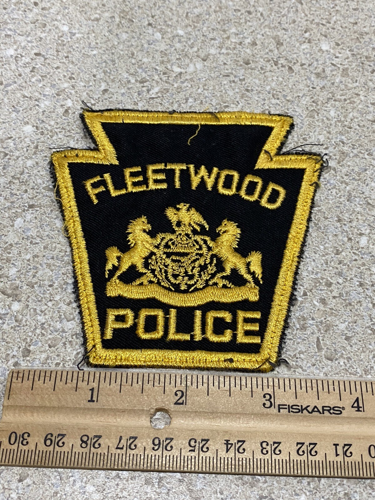 Vintage Fleetwood Pennsylvania Police Department Uniform Shoulder Patch