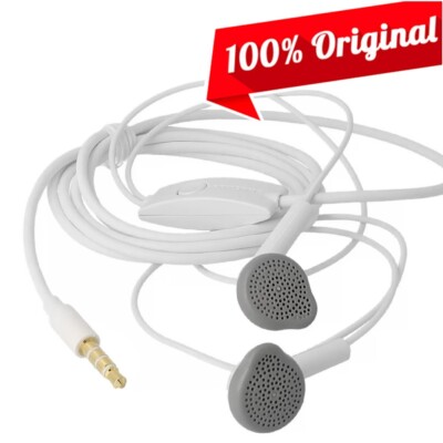 Original Samsung Headset White Stereo Earbud w/MIC Headphone For  Galaxy