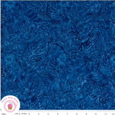 EXPRESSION BATIKS TJAPS BTCB1013 Royal Blue  RILEY BLAKE BATIKS Quilt Fabric
