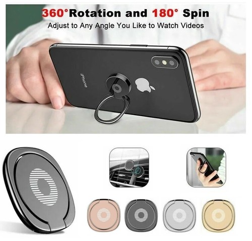 Mobile Phone Ring Holder Finger Grip 360° Rotating Stand Mount for Mobile Phones - Picture 1 of 11