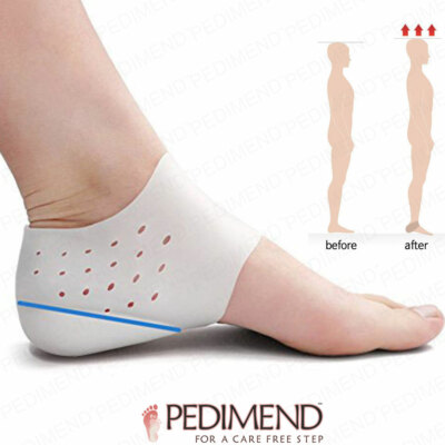 PEDIMEND atmungsaktive höhensteigende Gel-Einlegesohle (2 STCK.) unsichtbare Fersenlift-Pads