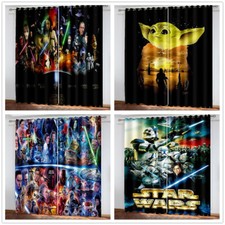 3D gedruckte Star Wars Fenster Vorhänge Blackout Vorhänge Thermal Ring Top FN