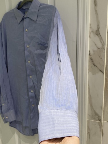 Alex Cannon Hombre con cuello Botón Abajo Raya azul Diseño Camisa Tamaño XXL - Imagen 7 de 12