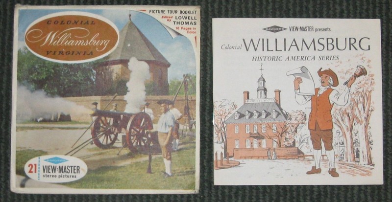 Vintage View-Master COLONIAL WILLIAMSBURG VIRGINIA City Viewmaster Reel Lot Set
