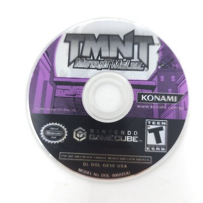 TMNT Mutant Melee Nintendo GameCube Disc Only Tested & Working