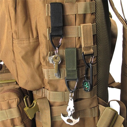 Backpack Key Hook Webbing Buckle Carabiner Waist Belt Buckle Nylon - Picture 8 of 12