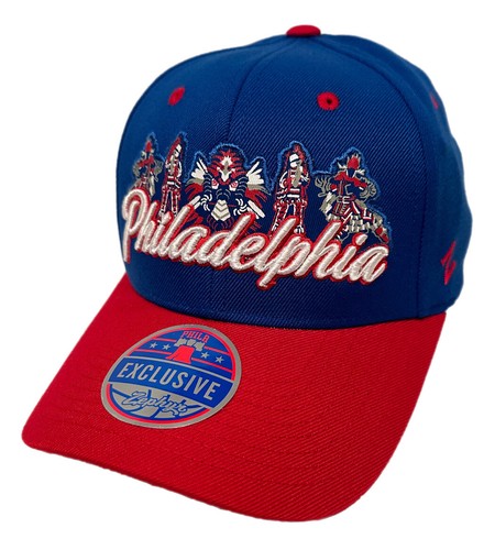 Zephyr NBA Philadelphia 76ers RARE “Mummers” Structured Curved Bill ADJ Hat NWT