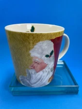 PPD Santa Christmas Mug By Two Can Art 16 oz Santa Coming "Don' Tell" Cup C78