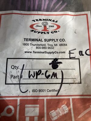 Terminal Supply CO. 6 Wire Pig Tail WP-6M