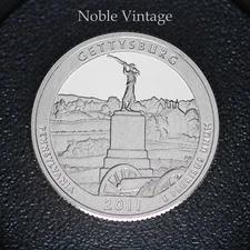 2011 S Proof Gettysburg ATB Quarter - From a Clad Proof Set -Lightly Toned-Lot A