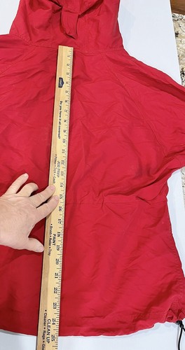 LL Bean Half Zip Jacket Red Windbreaker Womans size Small Red Vintage-030 - Picture 5 of 8