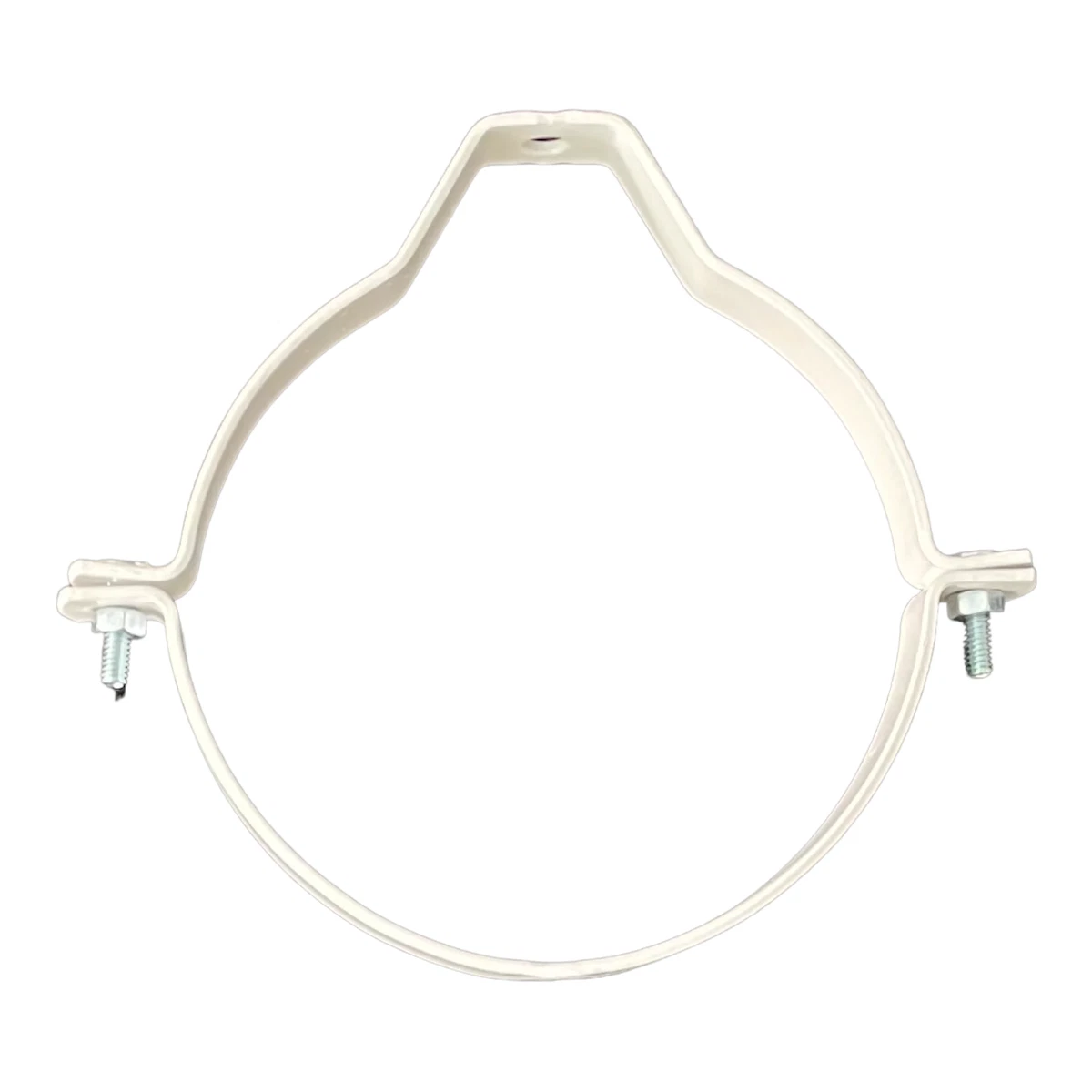 Abey PVC PIPE NOOSE CLIP 150mm 10Pieces Galvanised WHITE