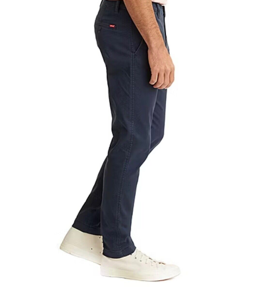 Levi's XX Chino Mens Pants Standard Taper Stretch Flat Front Navy Blue 34 x 32