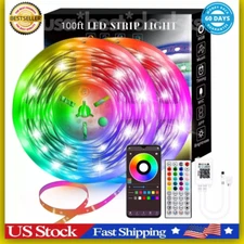100Ft LED Strip Lights, Smart Light with App Remote Control, RGB LED Lights for