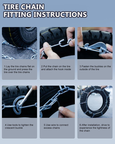QG3229CAM Snow Chains for Car Pickup Trucks Suv,Universal Emergency Tire Tractio - Picture 5 of 9