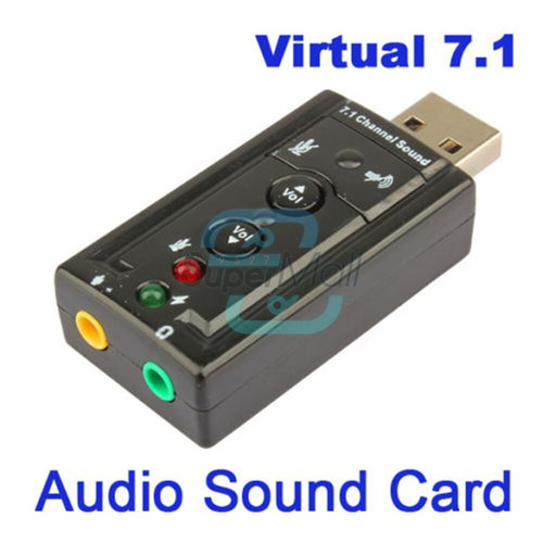 Mini USB 2.0 3D virtuale 480 Mbps adattatore scheda audio esterna 7,1 canali - Foto 2 di 8