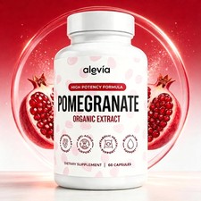 Alevia Pomegranate Capsules 60ct Organic Extract Antioxidant -US Stock