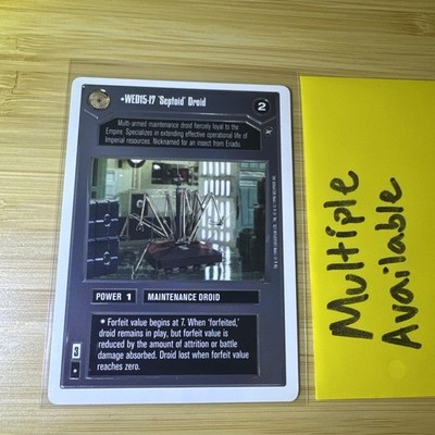 Star Wars CCG Decipher Trading card WED15-17 Septoid Droid