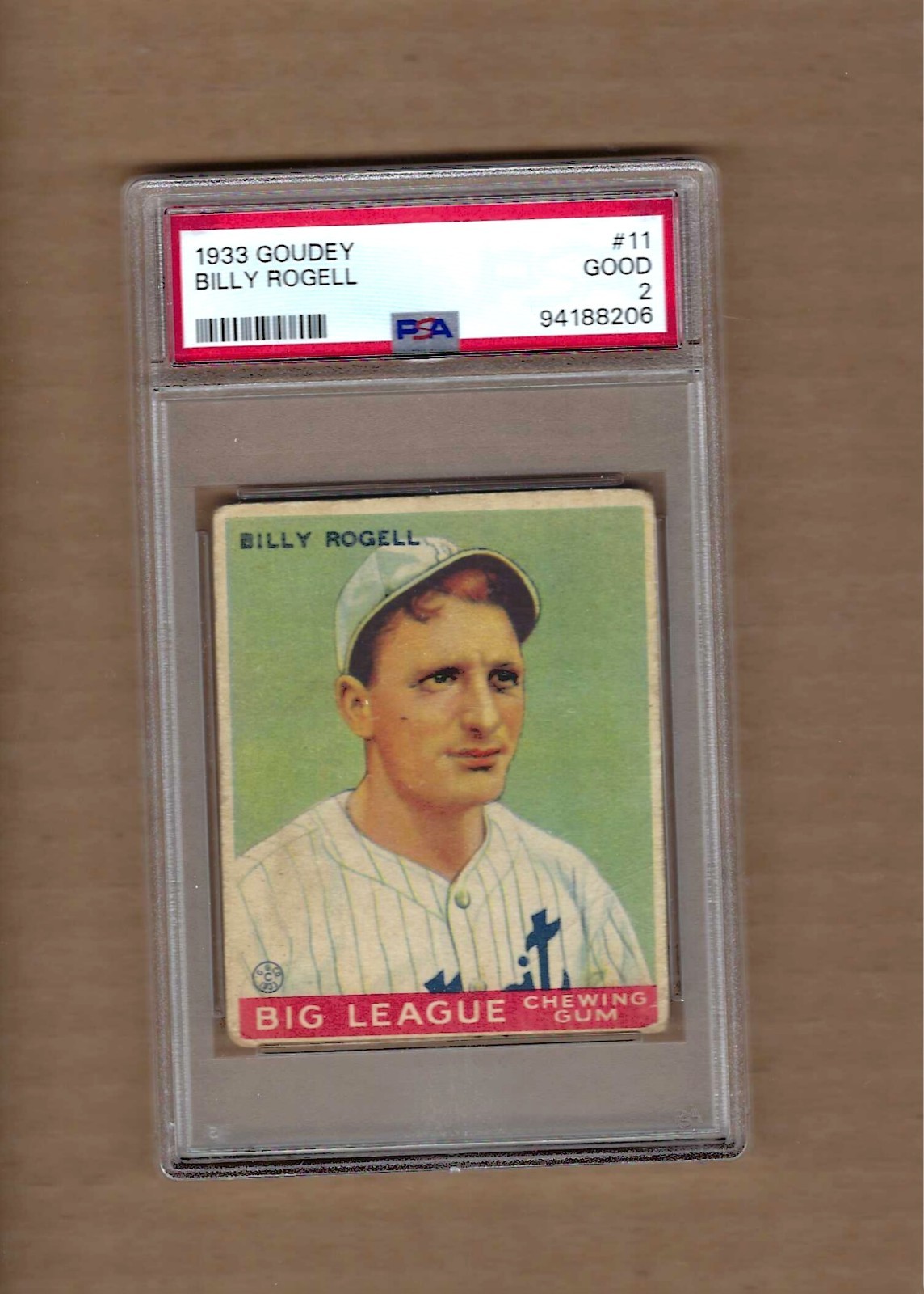 1933  GOUDEY  BILLY  ROGELL  # 11   PSA  2