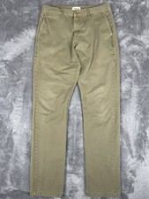 Taylor Stitch Pant Men 32x32 Democratic Foundation Chino Olive Herringbone Twill