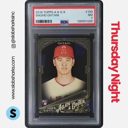 2018 TOPPS ALLEN & GINTER #100 SHOHEI OHTANI RC ROOKIE PSA 7 - Picture 1 of 3