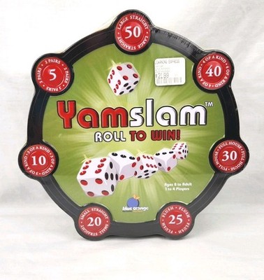 YamSlam Roll To Win Dice Game By Blue Orange Games 2008 in Tin Box New Sealed 