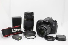 Canon EOS 8000D DSLR Camera Double Zoom Kit Used Lightweight Digital SLR