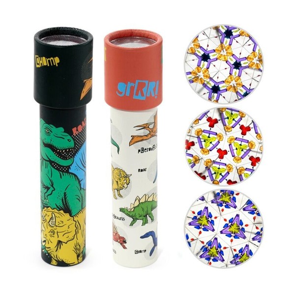 Kaleidoskop Dinosaurier Set 2 StüCk T-Rex Triceratops Stegosaurus Spielzeug ♥-image