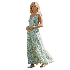 Chelsea 28 NWT Floral Maxi Dress Ivory Multi Flutter Sleeve Midi XS -MSRP $98